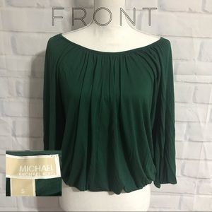 MICHAEL KORS Emerald Green Shirt Small